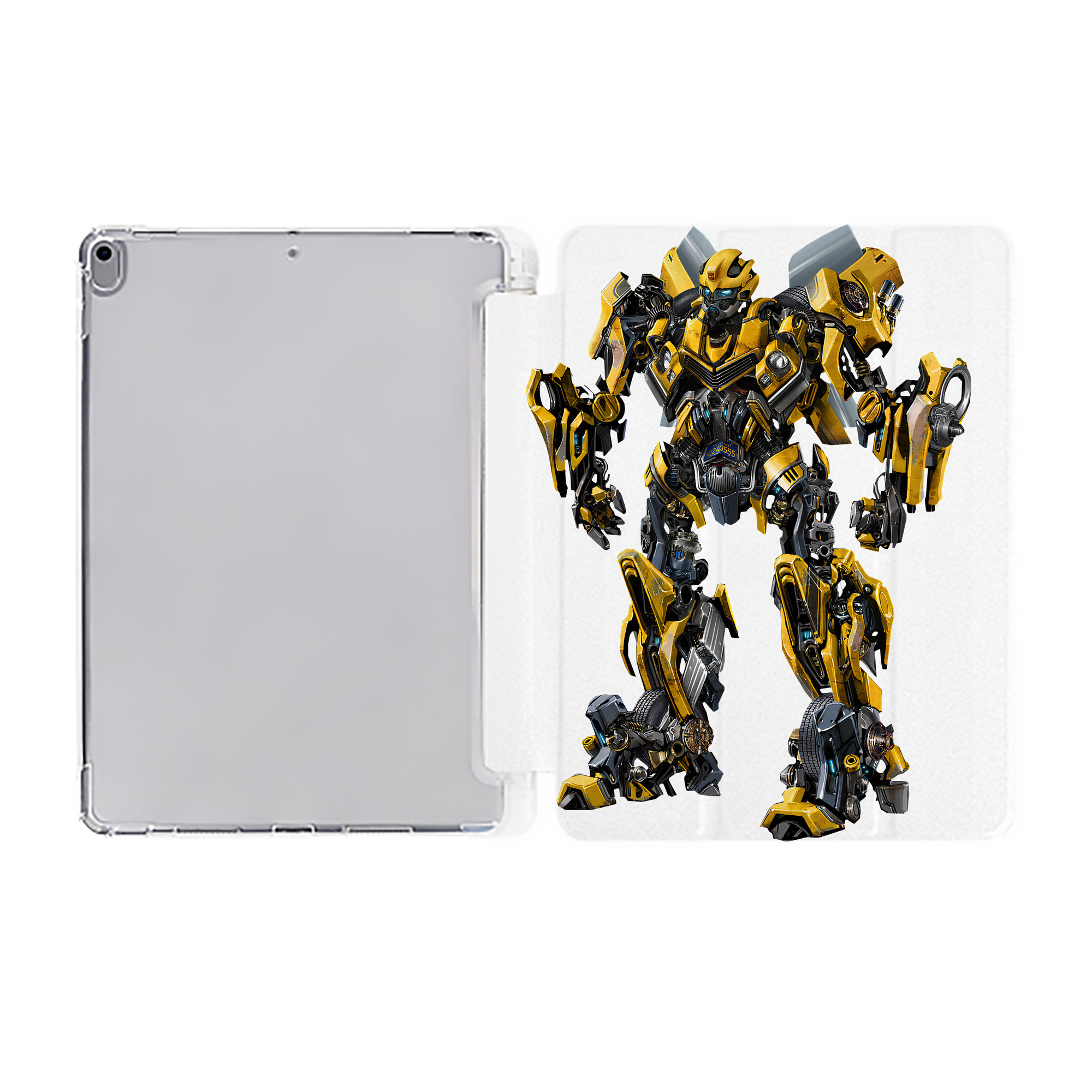 （画像用） Transformers トランスフォーマー IPad ケース ペン収納付き 三つ折りスタンド PUレザー×シリコン 対応機種9.5/10.5/10.9インチ